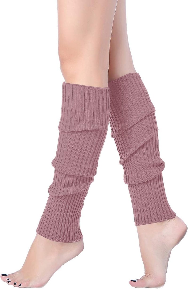 v28 Women Juniors Neon Ribbed Leg Warmers for 80s Eighty's Party Sports Yoga - Image 1